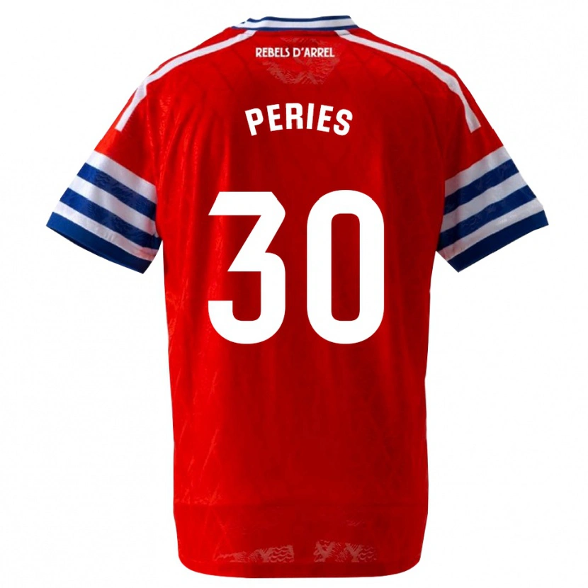 Danxen Hombre Camiseta Jan Peries #30 Azul Real Rojo 2ª Equipación 2026/27 La Camisa