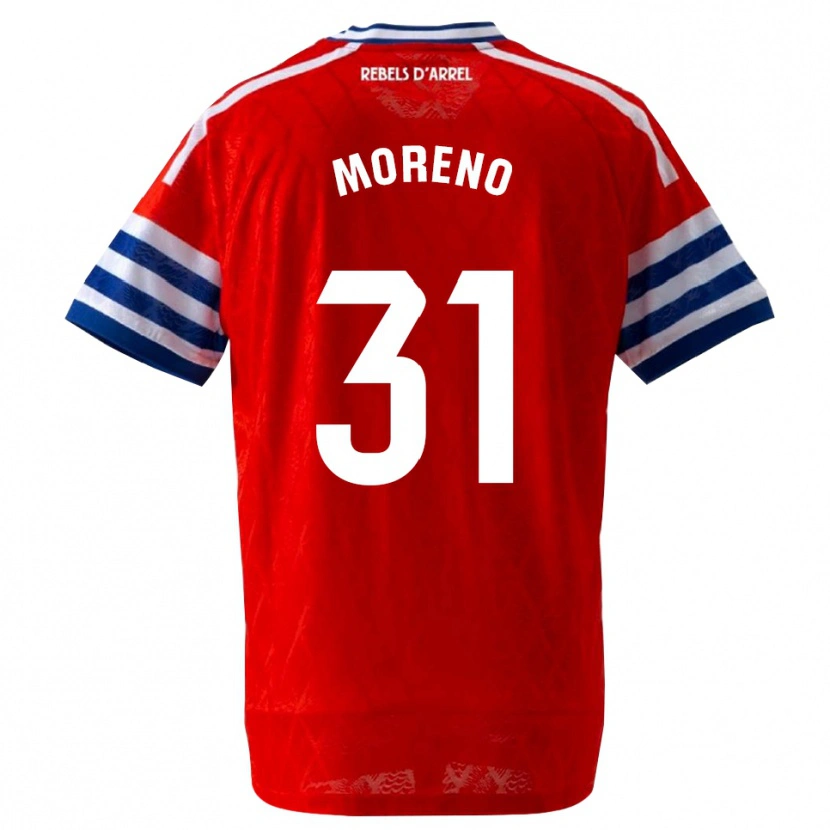 Danxen Hombre Camiseta Jan Moreno #31 Azul Real Rojo 2ª Equipación 2026/27 La Camisa