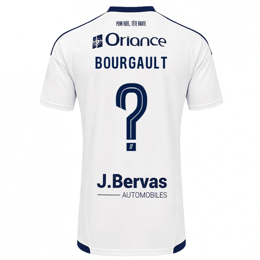 Danxen Hombre Camiseta Justin Bourgault #0 Azul Marino Blanco 2ª Equipación 2026/27 La Camisa