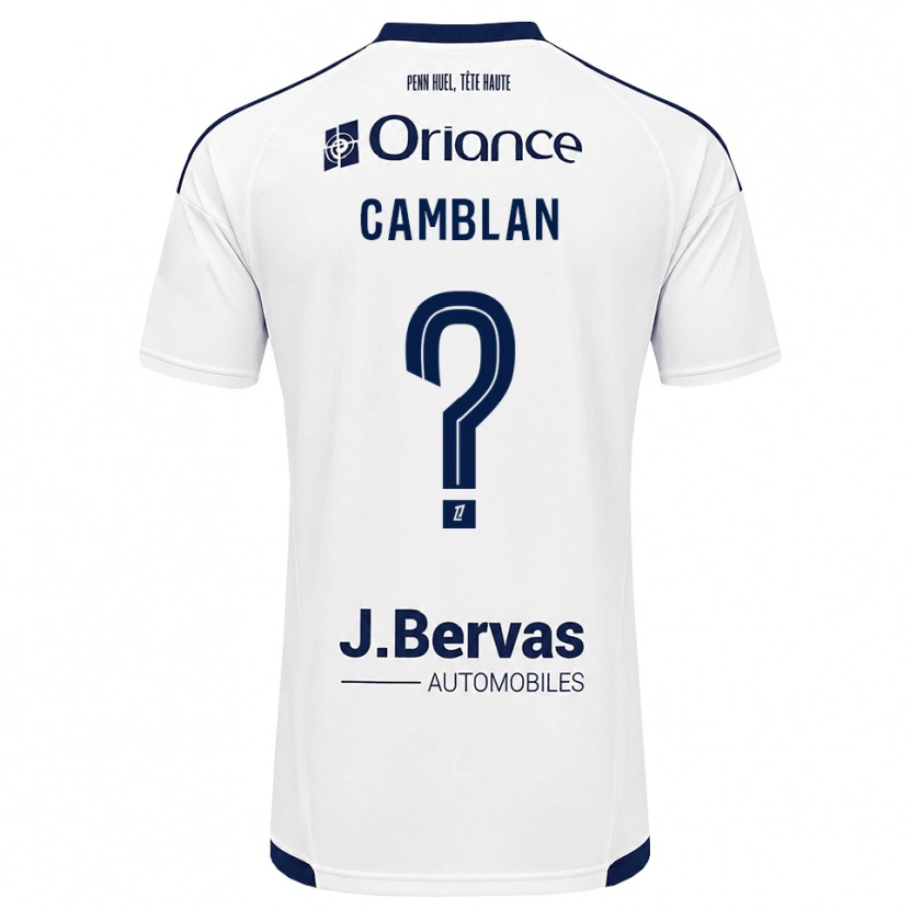 Danxen Hombre Camiseta Axel Camblan #0 Azul Marino Blanco 2ª Equipación 2026/27 La Camisa