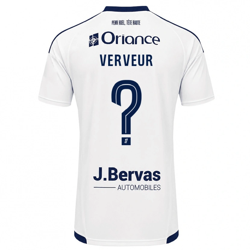 Danxen Hombre Camiseta Titouan Verveur #0 Azul Marino Blanco 2ª Equipación 2026/27 La Camisa