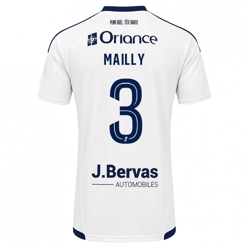 Danxen Hombre Camiseta Evan Mailly #3 Azul Marino Blanco 2ª Equipación 2026/27 La Camisa