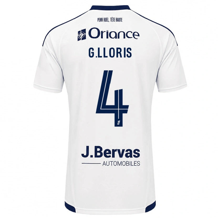 Danxen Hombre Camiseta Gautier Lloris #4 Azul Marino Blanco 2ª Equipación 2026/27 La Camisa