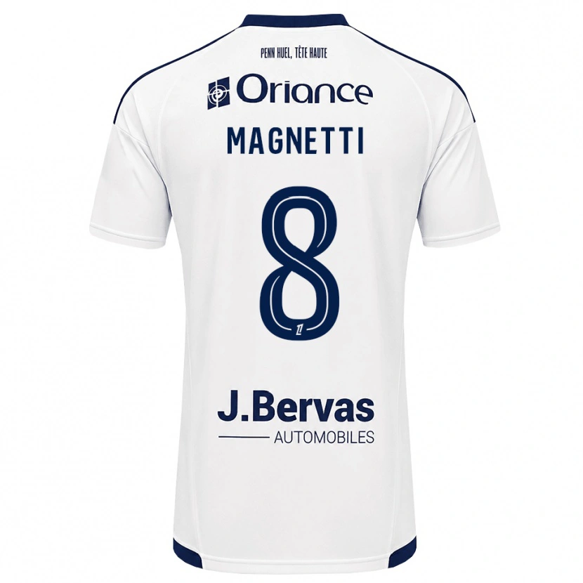 Danxen Hombre Camiseta Hugo Magnetti #8 Azul Marino Blanco 2ª Equipación 2026/27 La Camisa
