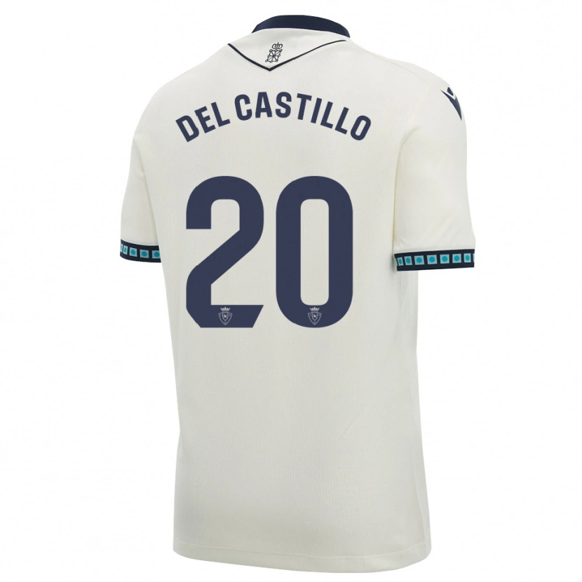 Danxen Hombre Camiseta Romain Del Castillo #20 Blanco Negro Azul Cielo Claro 2ª Equipación 2026/27 La Camisa