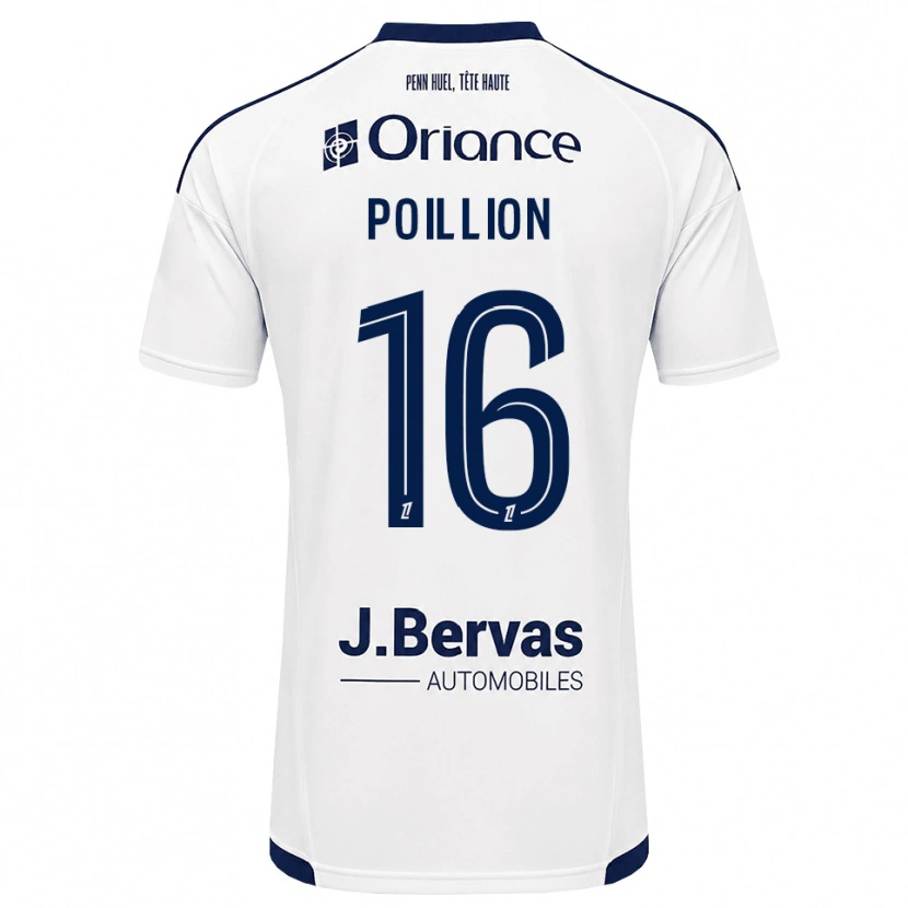 Danxen Hombre Camiseta Noé Poillion #16 Azul Marino Blanco 2ª Equipación 2026/27 La Camisa