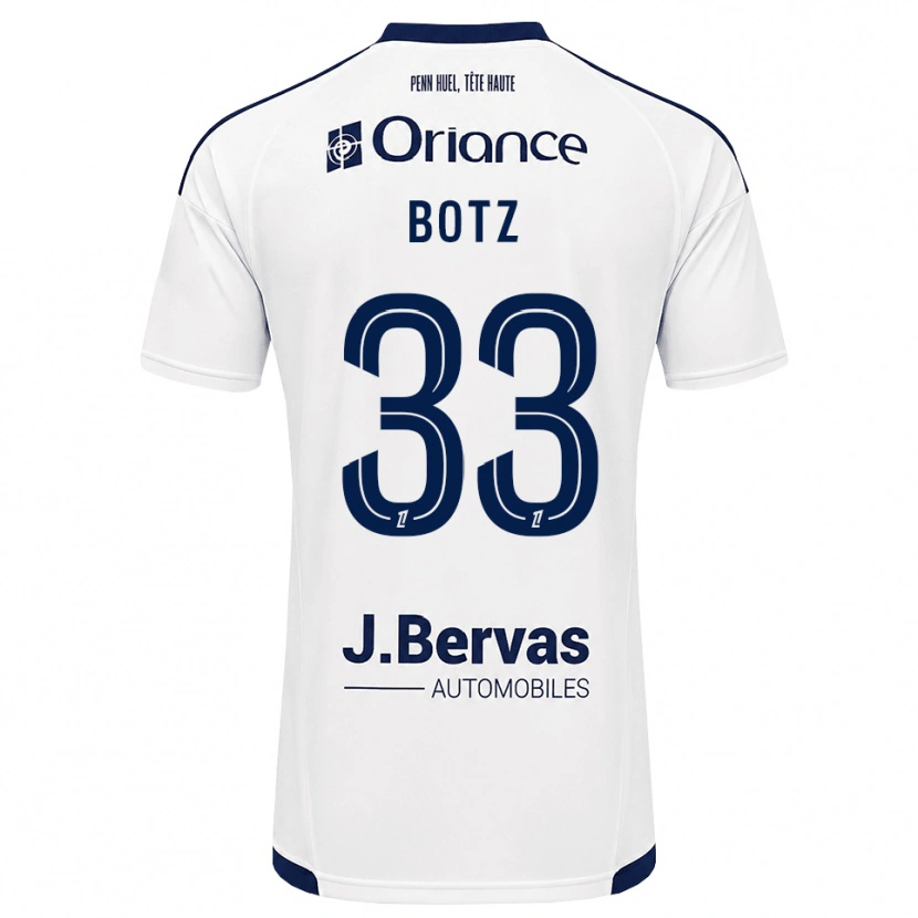 Danxen Hombre Camiseta Léo Botz #33 Azul Marino Blanco 2ª Equipación 2026/27 La Camisa