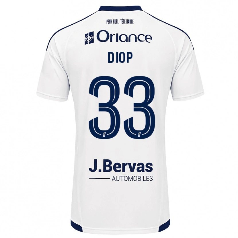 Danxen Hombre Camiseta Saliou Diop #33 Azul Marino Blanco 2ª Equipación 2026/27 La Camisa