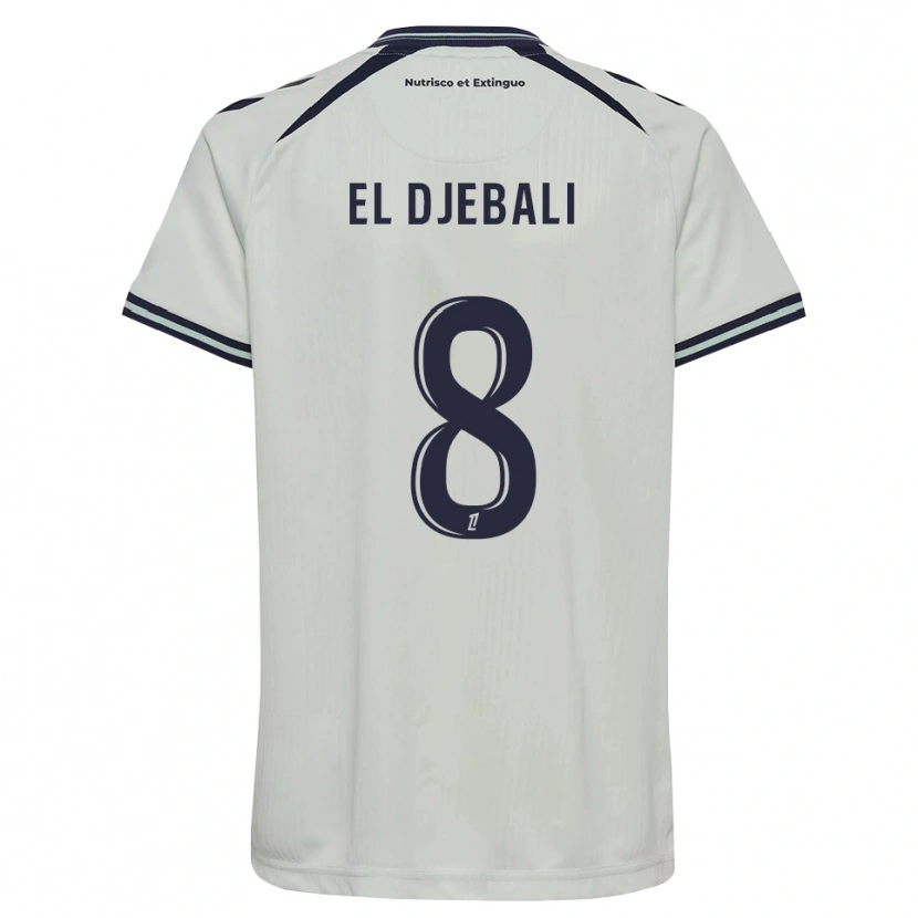 Danxen Hombre Camiseta Rayan El Djebali #8 Azul Medianoche Blanco 2ª Equipación 2026/27 La Camisa