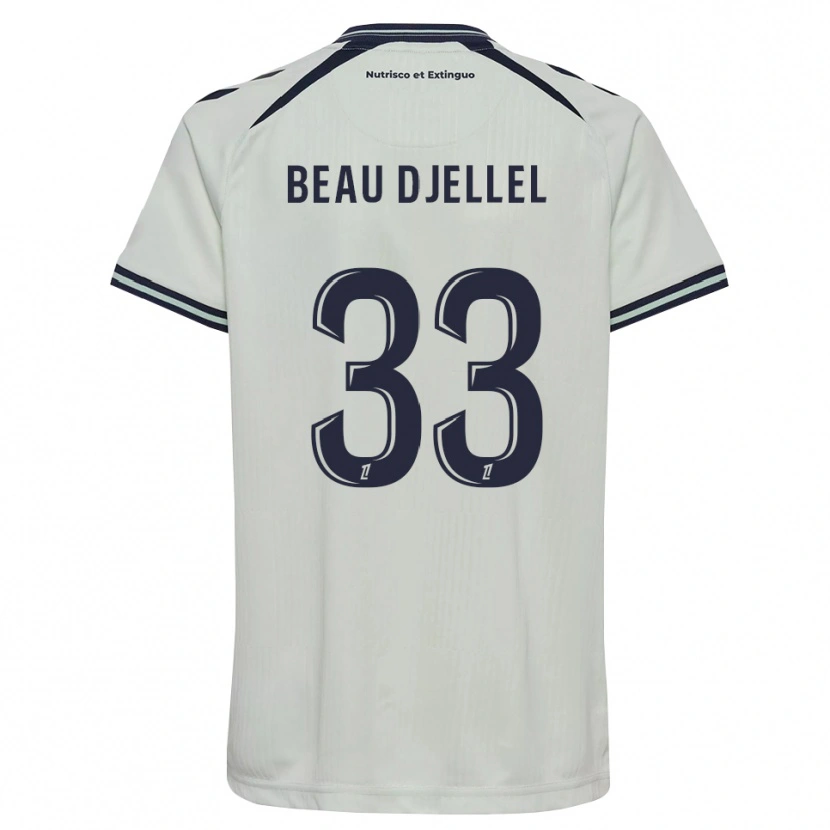 Danxen Hombre Camiseta Yanis Beau Djellel #33 Azul Medianoche Blanco 2ª Equipación 2026/27 La Camisa
