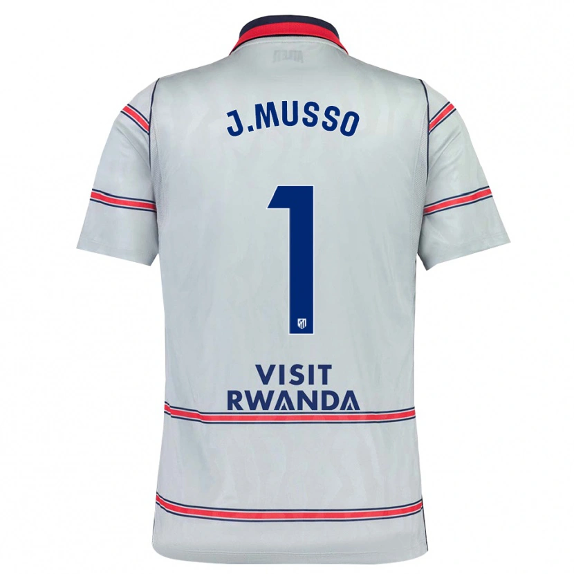 Danxen Hombre Camiseta Juan Musso #1 Gris Rojo Azul Marino Equipación Tercera 2026/27 La Camisa
