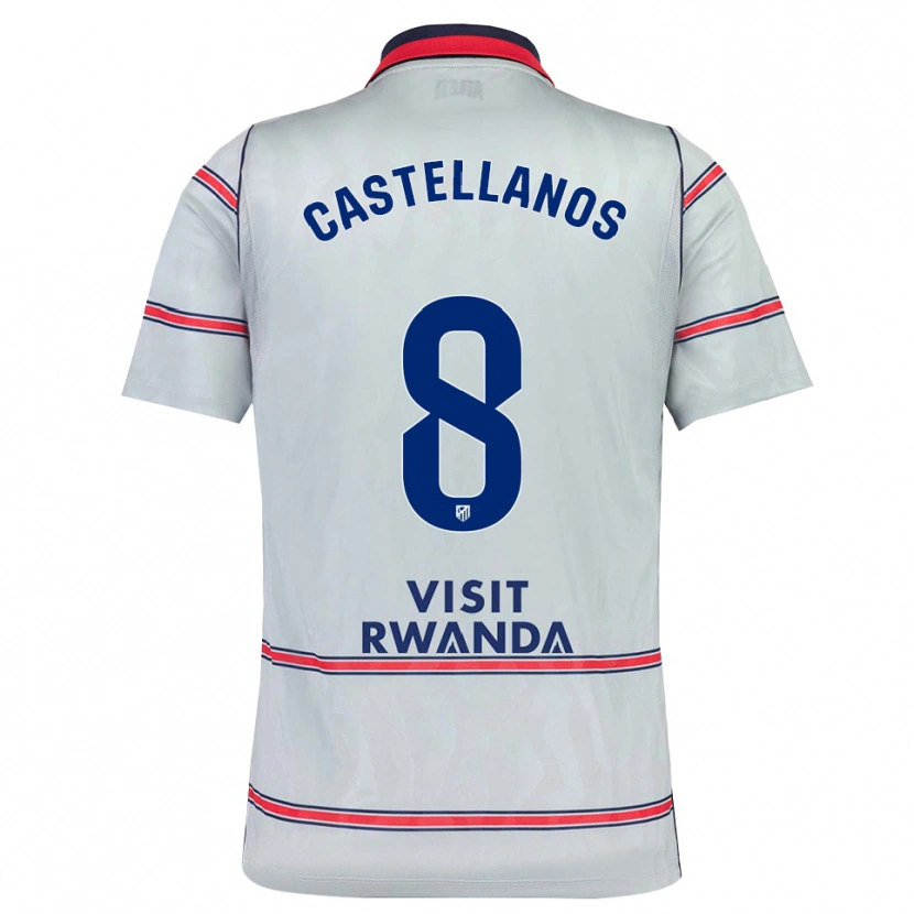 Danxen Hombre Camiseta Jorge Castellanos #8 Gris Rojo Azul Marino Equipación Tercera 2026/27 La Camisa