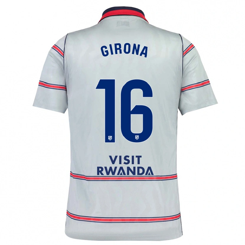 Danxen Hombre Camiseta Raúl Girona #16 Gris Rojo Azul Marino Equipación Tercera 2026/27 La Camisa
