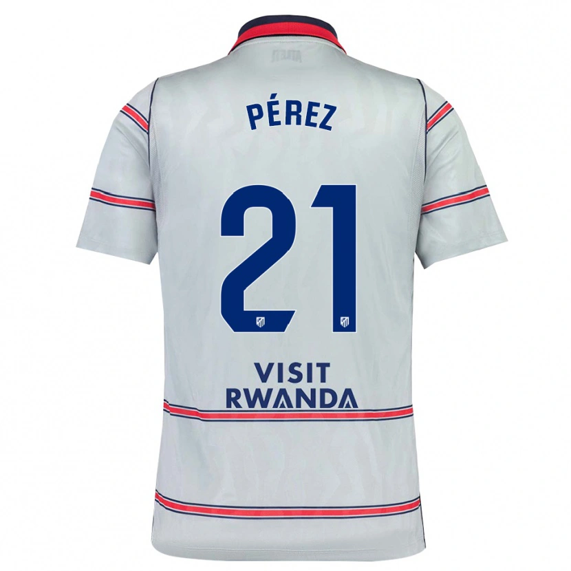 Danxen Hombre Camiseta Diego Pérez #21 Gris Rojo Azul Marino Equipación Tercera 2026/27 La Camisa
