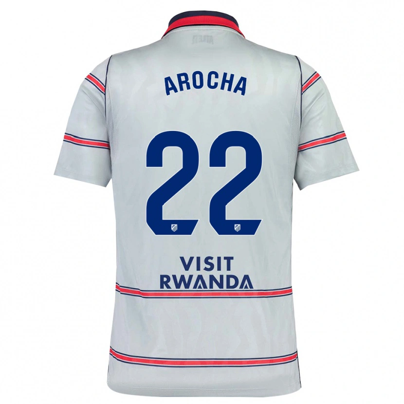 Danxen Hombre Camiseta Santi Arocha #22 Gris Rojo Azul Marino Equipación Tercera 2026/27 La Camisa
