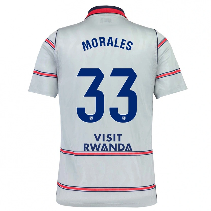 Danxen Hombre Camiseta Luismi Morales #33 Gris Rojo Azul Marino Equipación Tercera 2026/27 La Camisa