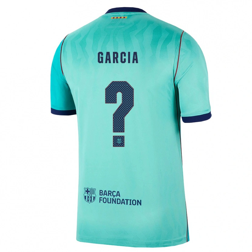 Danxen Hombre Camiseta Iker Garcia #0 Aqua Turquesa Oscuro Azul Real Equipación Tercera 2026/27 La Camisa
