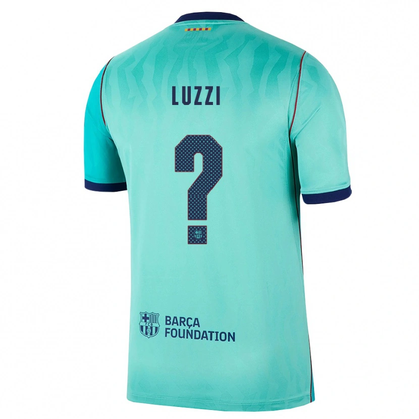 Danxen Hombre Camiseta Fabian Luzzi #0 Aqua Turquesa Oscuro Azul Real Equipación Tercera 2026/27 La Camisa