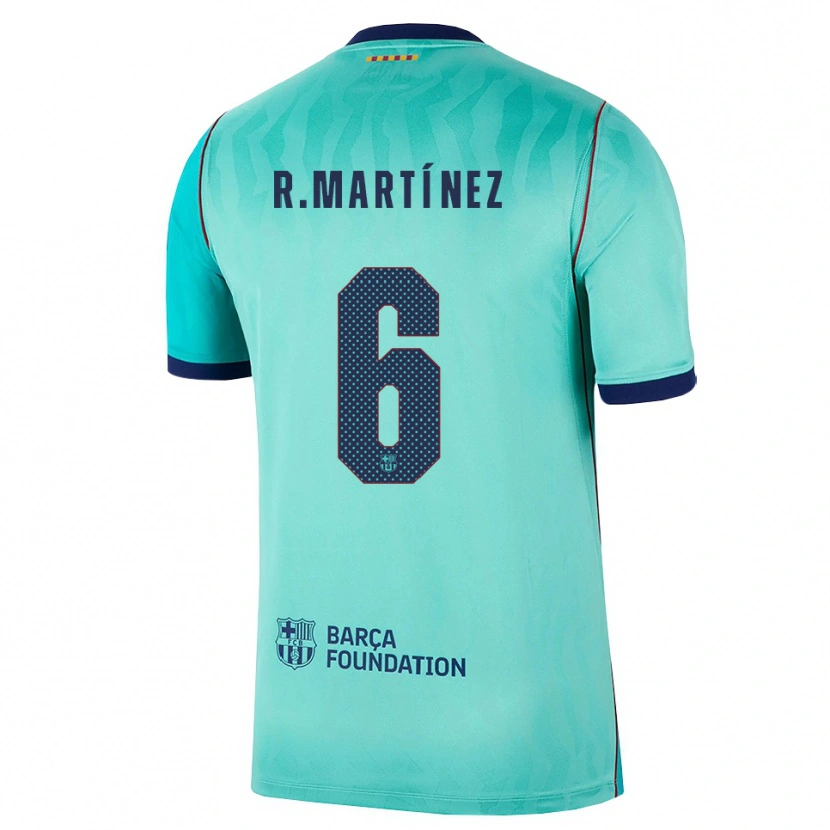 Danxen Hombre Camiseta Roger Martínez #6 Aqua Turquesa Oscuro Azul Real Equipación Tercera 2026/27 La Camisa