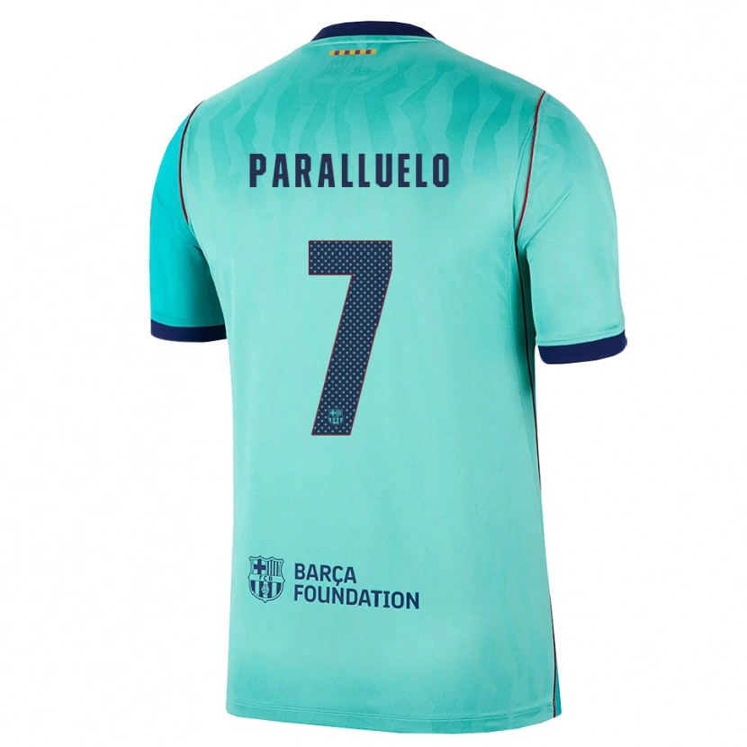 Danxen Hombre Camiseta Salma Paralluelo #7 Aqua Turquesa Oscuro Azul Real Equipación Tercera 2026/27 La Camisa