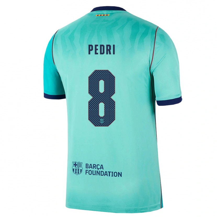 Danxen Hombre Camiseta Pedro González López #8 Aqua Turquesa Oscuro Azul Real Equipación Tercera 2026/27 La Camisa