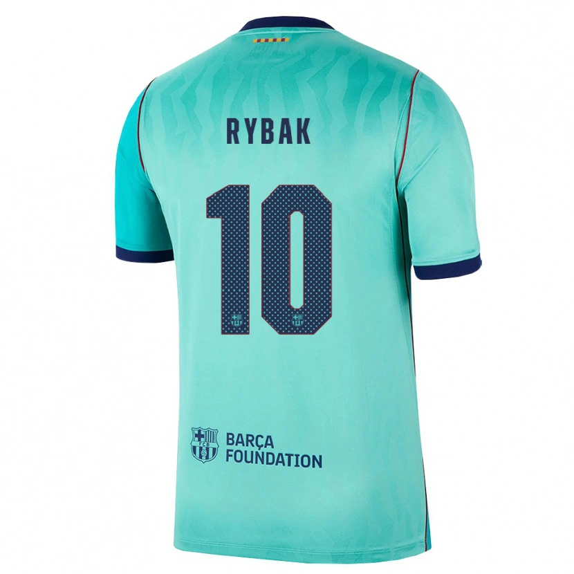 Danxen Hombre Camiseta Artem Rybak #10 Aqua Turquesa Oscuro Azul Real Equipación Tercera 2026/27 La Camisa