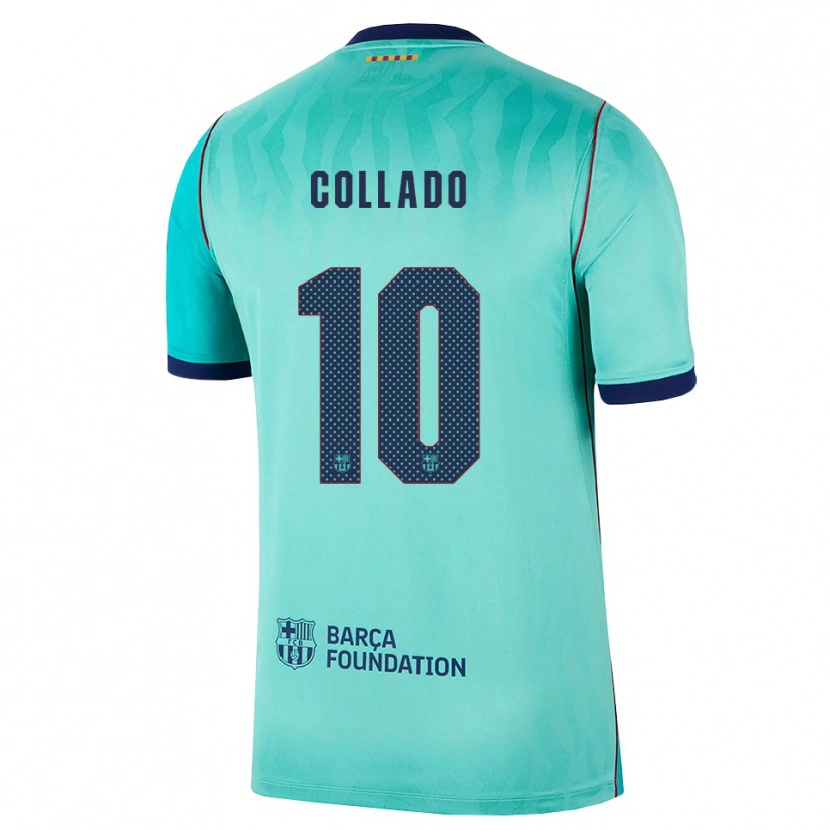 Danxen Hombre Camiseta Alex Collado #10 Aqua Turquesa Oscuro Azul Real Equipación Tercera 2026/27 La Camisa