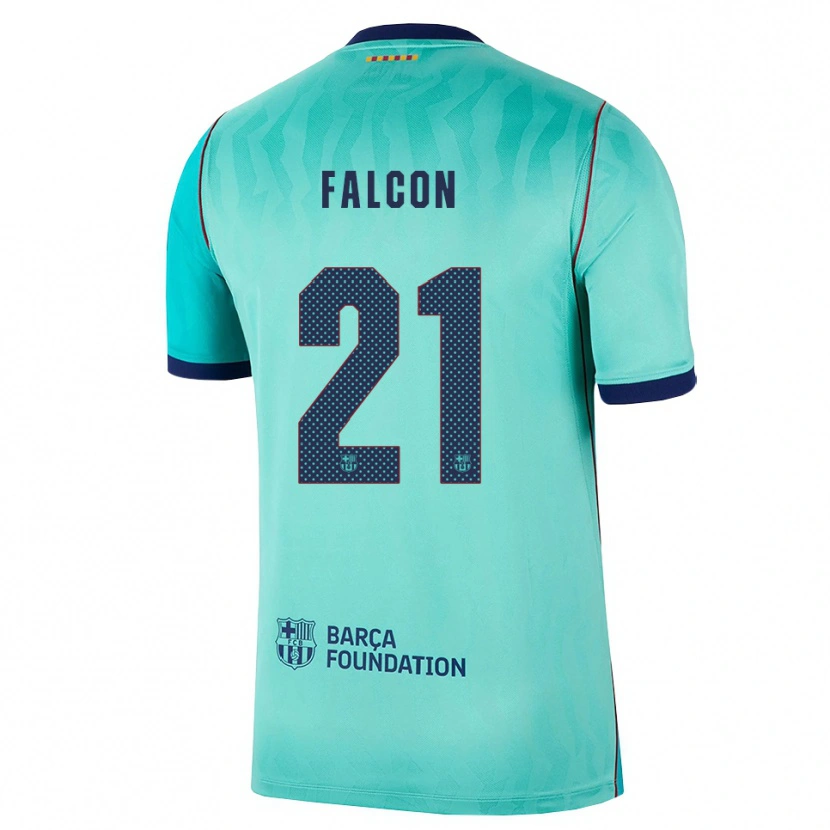 Danxen Hombre Camiseta Andrea Falcon #21 Aqua Turquesa Oscuro Azul Real Equipación Tercera 2026/27 La Camisa