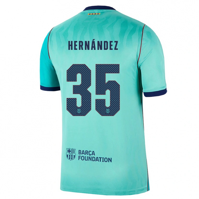 Danxen Hombre Camiseta Joni Hernández #35 Aqua Turquesa Oscuro Azul Real Equipación Tercera 2026/27 La Camisa