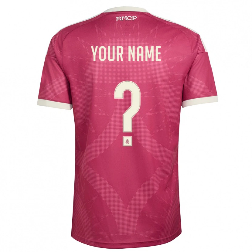 Danxen Hombre Camiseta Su Nombre #0 Rojo Violeta Pálido Blanco Equipación Tercera 2026/27 La Camisa