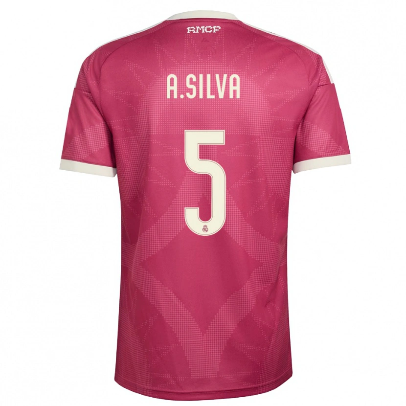 Danxen Hombre Camiseta Antonia Silva #5 Rojo Violeta Pálido Blanco Equipación Tercera 2026/27 La Camisa