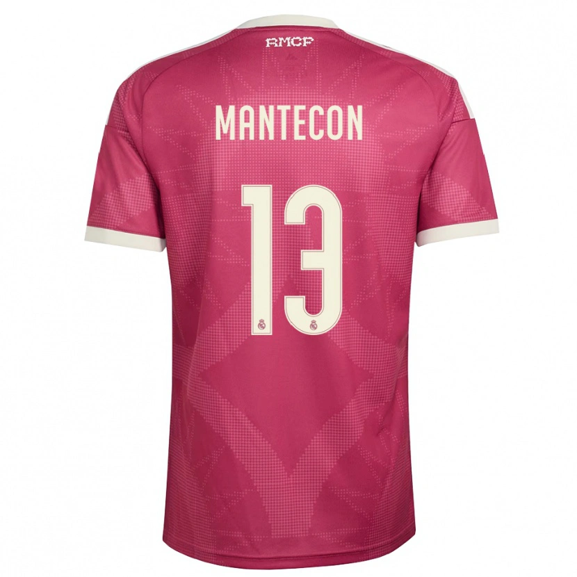 Danxen Hombre Camiseta Hugo Mantecon #13 Rojo Violeta Pálido Blanco Equipación Tercera 2026/27 La Camisa