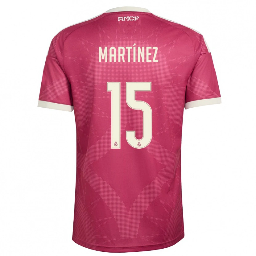 Danxen Hombre Camiseta Joan Martínez #15 Rojo Violeta Pálido Blanco Equipación Tercera 2026/27 La Camisa