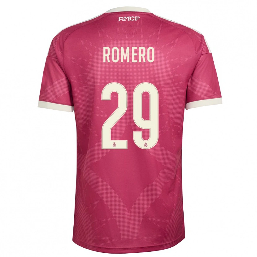 Danxen Hombre Camiseta Alfonso Romero #29 Rojo Violeta Pálido Blanco Equipación Tercera 2026/27 La Camisa