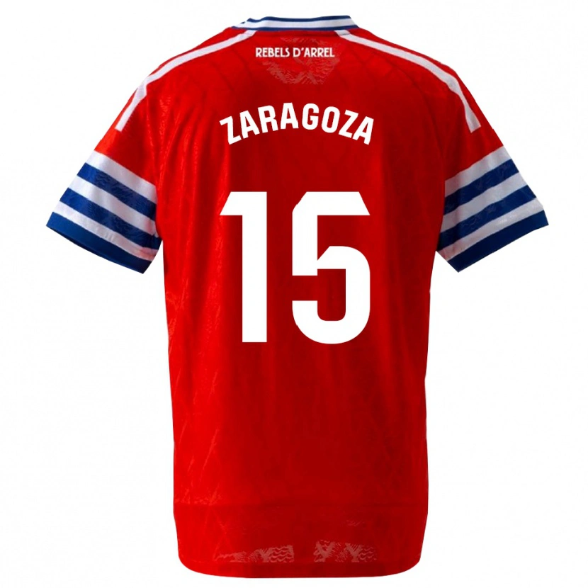 Danxen Hombre Camiseta Bryan Zaragoza #15 Azul Real Rojo 2ª Equipación 2026/27 La Camisa
