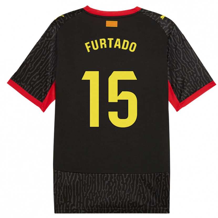 Danxen Mujer Camiseta Mauro Furtado #15 Negro Amarillo Rojo 2ª Equipación 2026/27 La Camisa