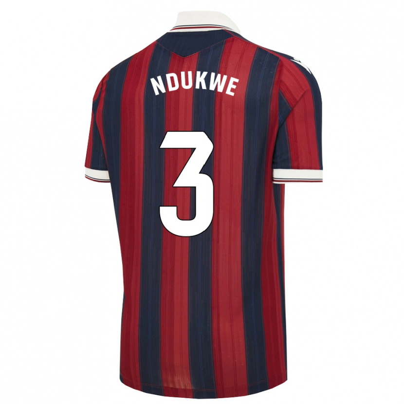 Danxen Mujer Camiseta Ifeanyi Ndukwe #3 Azul Medianoche Rojo 1ª Equipación 2026/27 La Camisa
