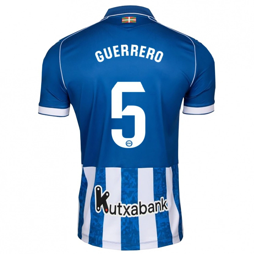 Danxen Mujer Camiseta Ángel Guerrero #5 Azul Blanco Negro 1ª Equipación 2026/27 La Camisa