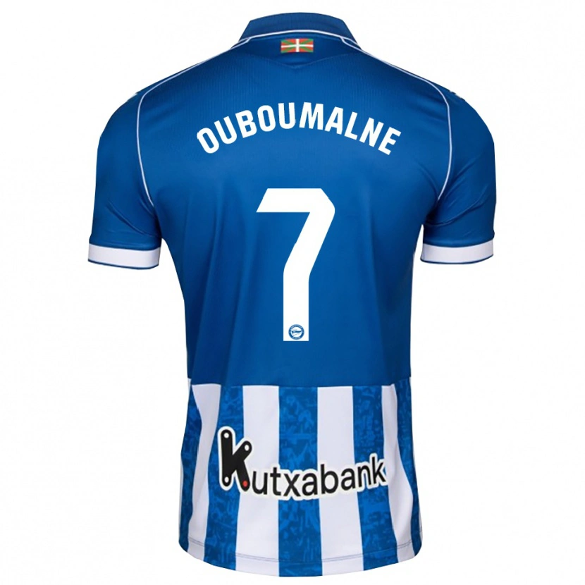 Danxen Mujer Camiseta Ibra Ouboumalne #7 Azul Blanco Negro 1ª Equipación 2026/27 La Camisa