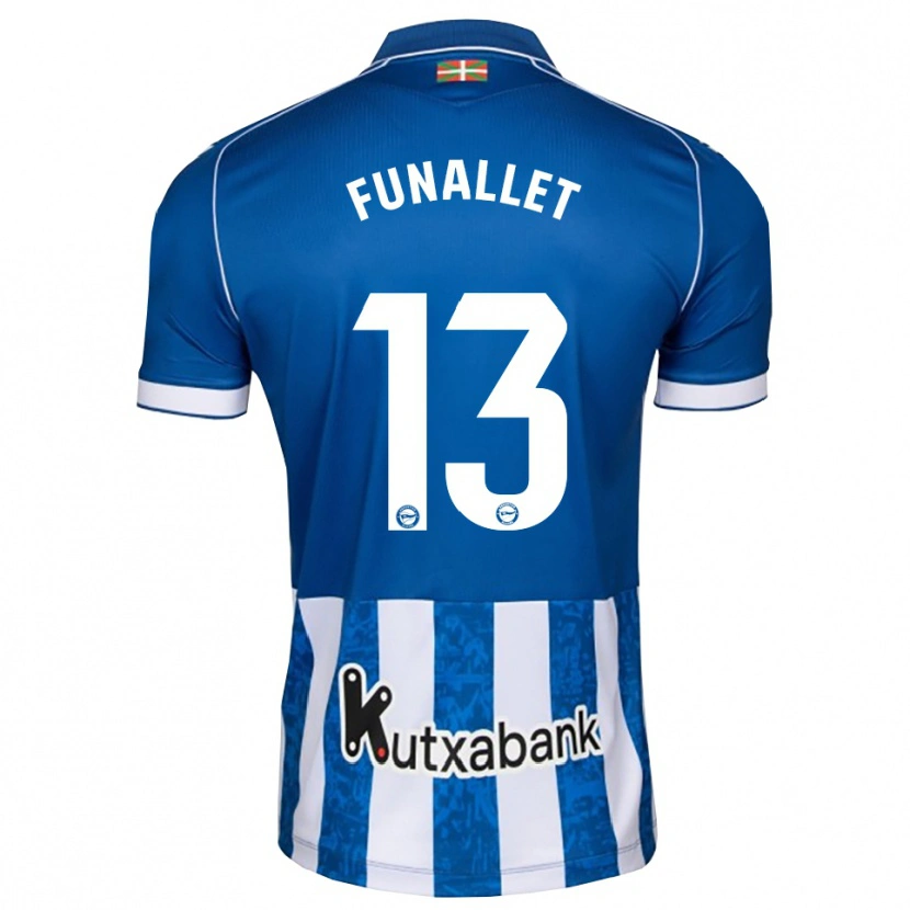 Danxen Mujer Camiseta Pau Funallet #13 Azul Blanco Negro 1ª Equipación 2026/27 La Camisa
