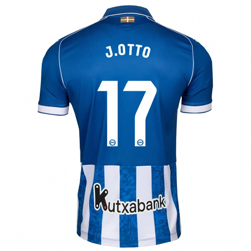 Danxen Mujer Camiseta Jonny Otto #17 Azul Blanco Negro 1ª Equipación 2026/27 La Camisa