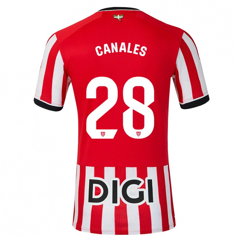 Danxen Mujer Camiseta Peio Canales #28 Rojo Negro Blanco 1ª Equipación 2026/27 La Camisa