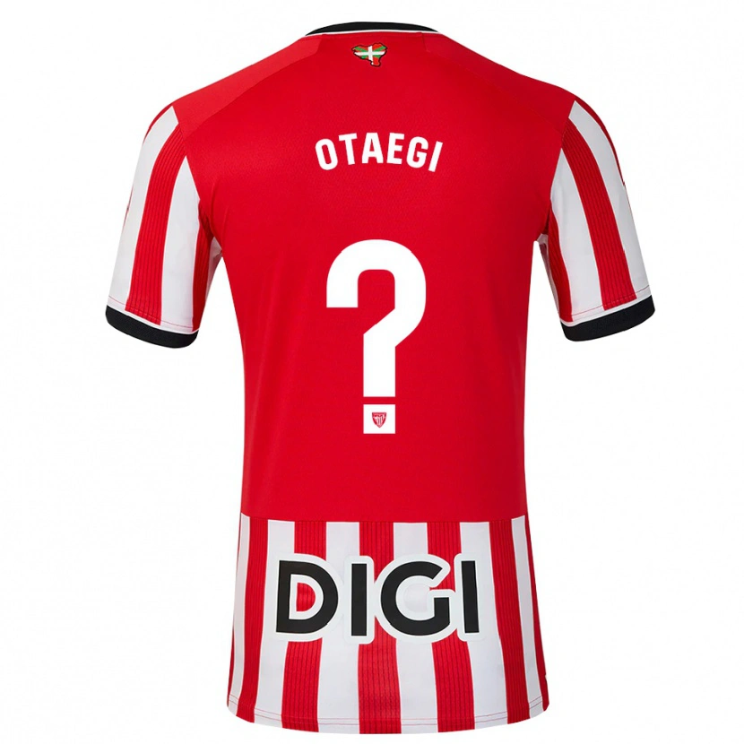 Danxen Mujer Camiseta Gaizka Otaegi #0 Rojo Negro Blanco 1ª Equipación 2026/27 La Camisa