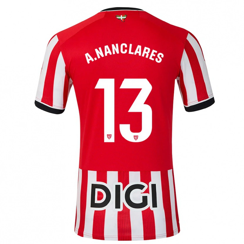 Danxen Mujer Camiseta Adriana Nanclares #13 Rojo Negro Blanco 1ª Equipación 2026/27 La Camisa