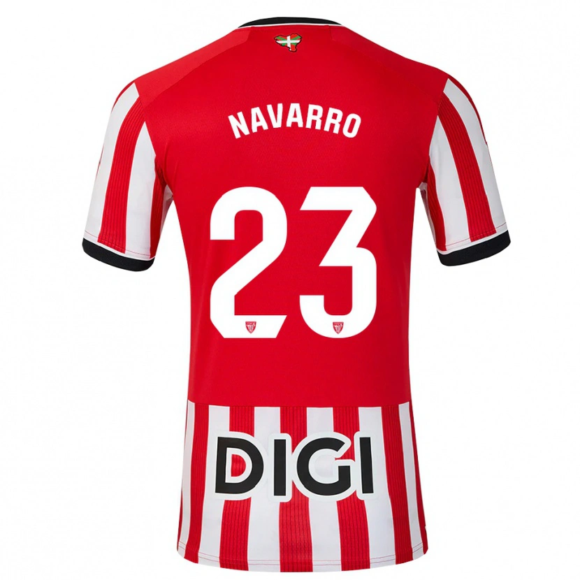 Danxen Mujer Camiseta Robert Navarro #23 Rojo Negro Blanco 1ª Equipación 2026/27 La Camisa