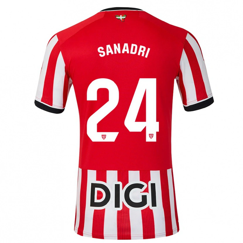 Danxen Mujer Camiseta Sanadri #24 Rojo Negro Blanco 1ª Equipación 2026/27 La Camisa
