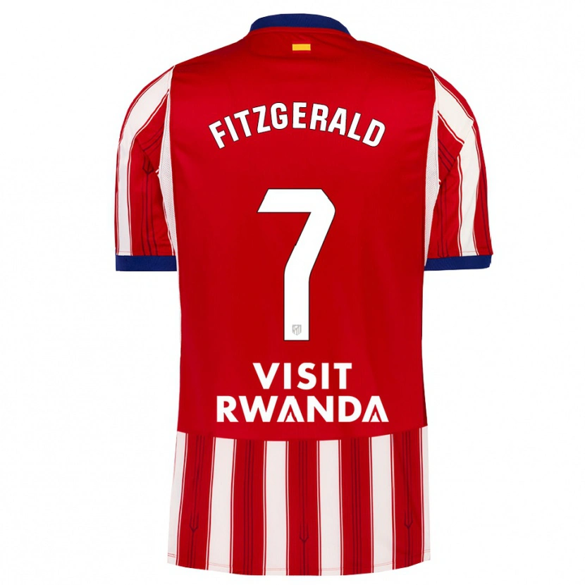 Danxen Mujer Camiseta Daniel Fitzgerald #7 Azul Real Rojo Blanco 1ª Equipación 2026/27 La Camisa