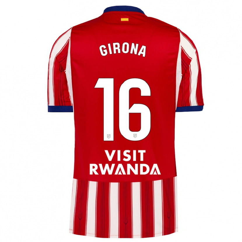 Danxen Mujer Camiseta Raúl Girona #16 Azul Real Rojo Blanco 1ª Equipación 2026/27 La Camisa