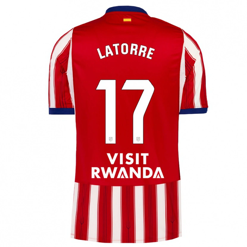 Danxen Mujer Camiseta Barbara Latorre #17 Azul Real Rojo Blanco 1ª Equipación 2026/27 La Camisa
