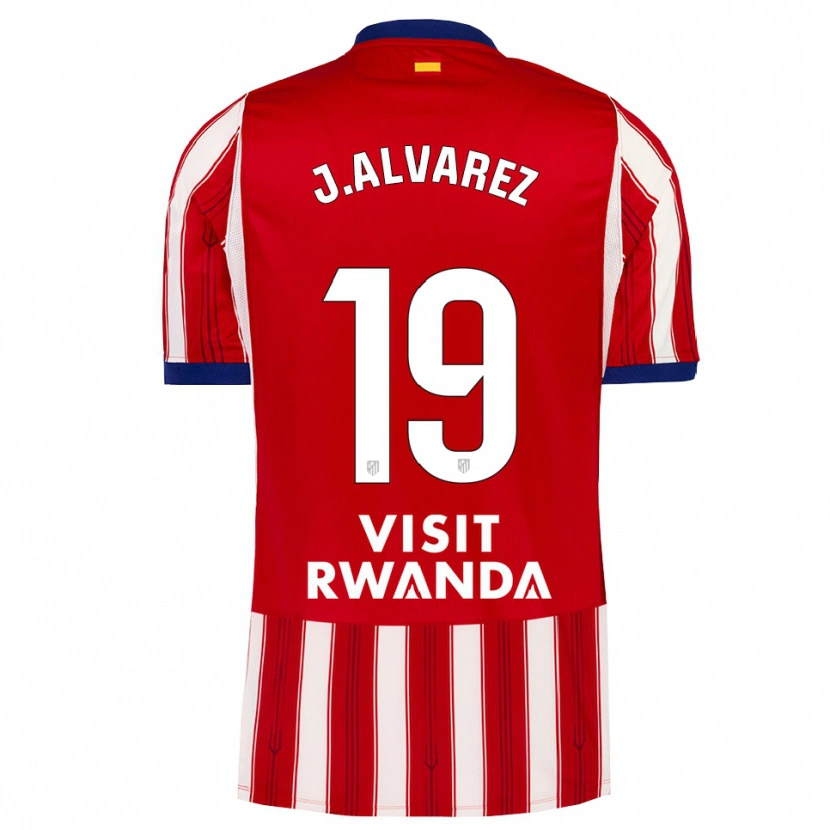 Danxen Mujer Camiseta Julián Alvarez #19 Azul Real Rojo Blanco 1ª Equipación 2026/27 La Camisa